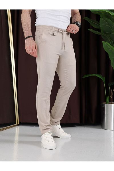 BASEL.CO Παντελόνι Jogger Seersucker Fabric που δεν χρειάζεται σιδέρωμα