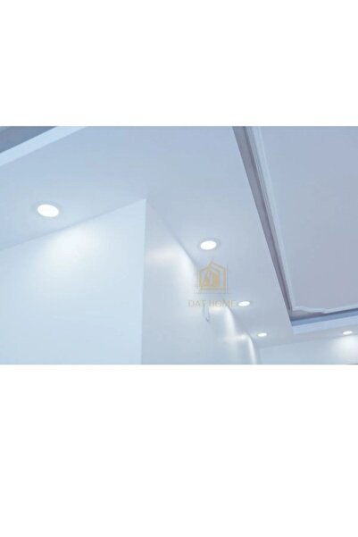 Viesteknoloji Modern sıva altı 5w 3renk yanan led spot lamba beyaz kasa gümüş detaylı led armatür