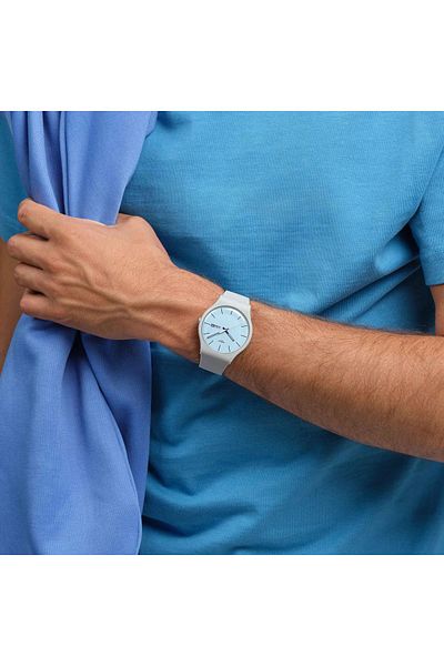 Swatch So29M702 Unisex Blueberry Sky Wristwatch