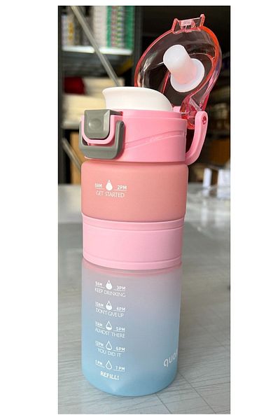 Andofis Tritan Water Bottle and Water Bottle Motivational Water Bottle with Infuser 600 Ml Ring Color