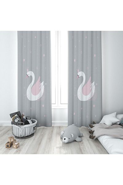 Lolla Evmila Children's Room Patterned Background Curtain