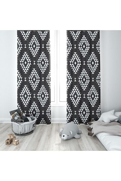 Lolla Evmila Children's Room Patterned Background Curtain