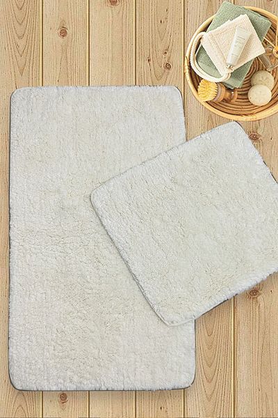 Chilai Home Βαμβακερό Basic Ecru Σετ 2 χαλιών μπάνιου Bpmk