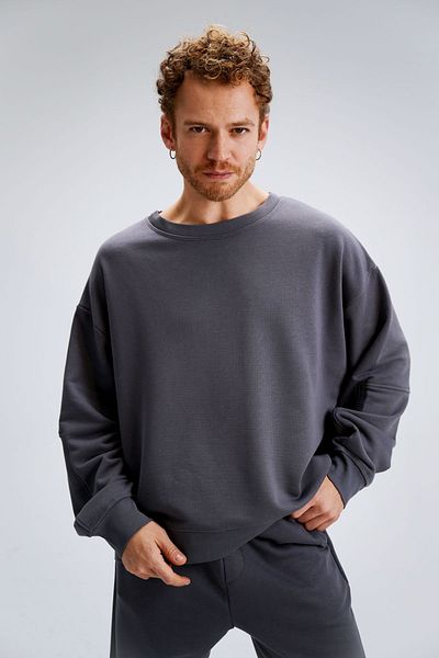 gothamvibes Ανδρικό φούτερ Timeless Oversize Anthracite