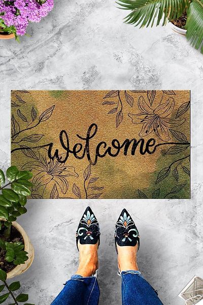 Chilai Home Serenıta Interior and Exterior PVC Door Mat, Patterned Mat
