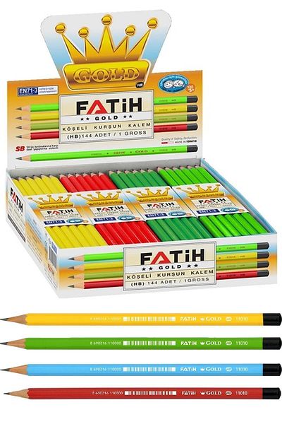Fatih Coral Pencil Gold Pastel Color 144 Pieces