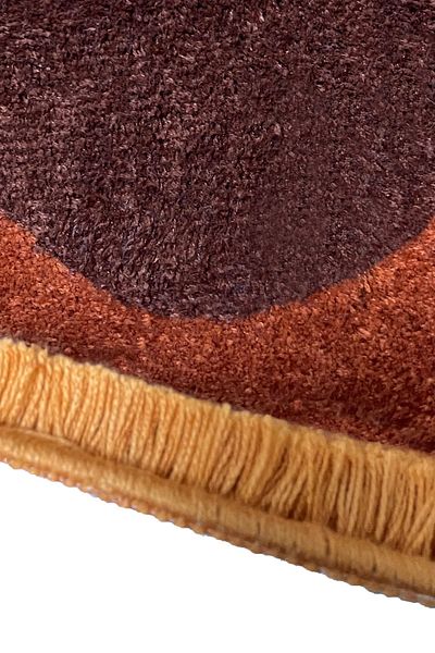 Chilai Home Elips Orange Set de 2 - Covoraș de baie din acril cu bază anti-alunecare și lavabil