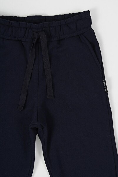 mmetalic Gri-lacivert Kalın Pamuklu Beli Ve Paçası Lastikli Cepli 2'li Erkek Çocuk Eşofman Altı Mtlcc99