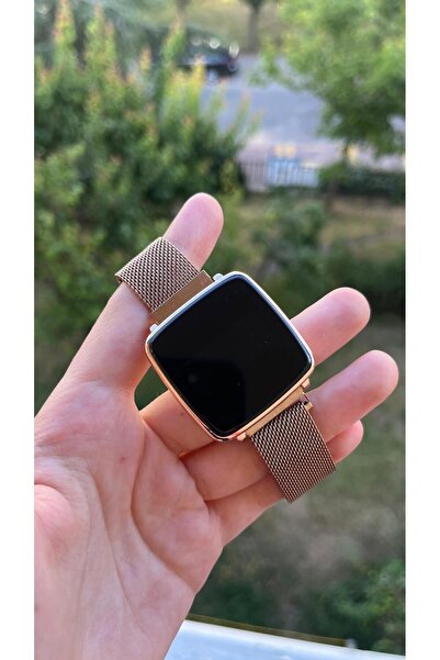 NİVENE Unisex Bakır Mıknatıslı Hasır Kordon Dokunmatik Kol Saati Kare Çerçeveli