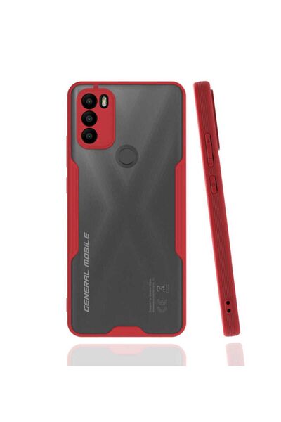 Hatreds General Mobile 21 Plus Compatible Bumper Case with Colorful Edges and Frosted Back