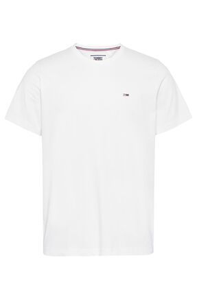 Tommy Jeans Marka Logolu 100 Organik Pamuk Erkek Bisiklet Yaka T shirt Beyaz Fiyat Yorumlar Trendyol