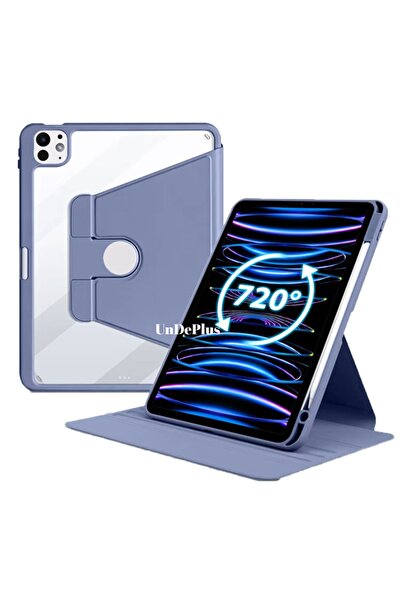 UnDePlus Apple Ipad Pro 12.9 3./4./5./6. Nesil Kılıf Termik Kalem Bölmeli Dön...