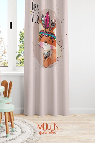 Moud's Штора з лисячим візерунком із замші - Дитяча та дитяча кімната, цифров...