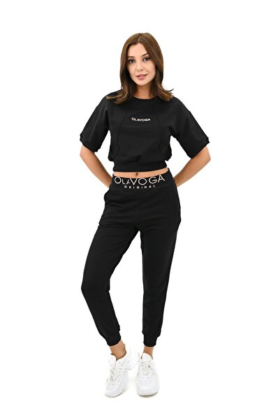 Koza Butik Γυναικείο Σετ Φούτερ με κοντομάνικο στάμπα 3763-23