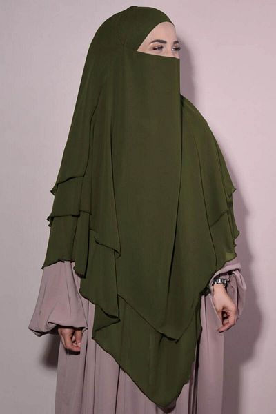 İSTANBULSTYLEMODA Hijab Veiled Souffle Khimar Shawl - SHAL2320