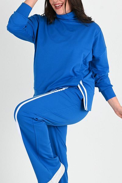Koza Butik Γυναικείο Σετ αθλητικής φόρμας ζιβάγκο μεγάλου μεγέθους 8070-24