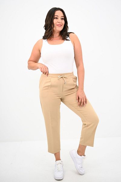Koza Butik High Waist Draped Women's Plus Size Trousers - 6201-25