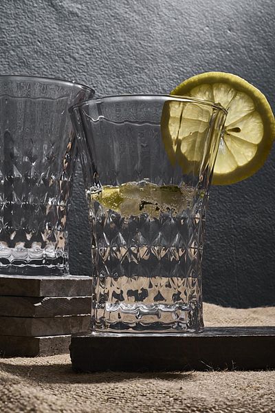 Perotti Arturo Max - Set of 4 Crystal Glass Cups with 365ml Capacity