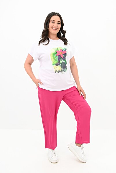 Koza Butik Σετ αθλητικών φόρμας με φλοράλ στάμπα μεγάλου μεγέθους - 8119-25