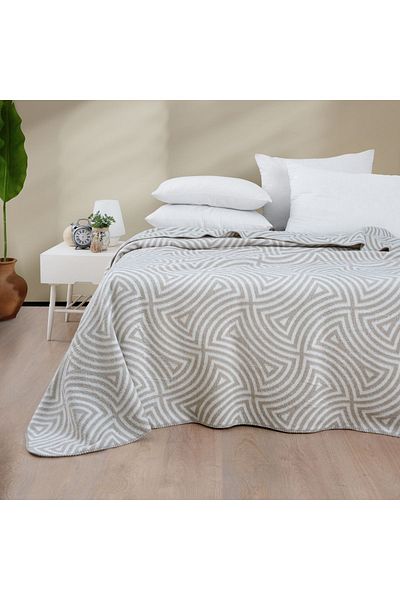 Schafer Casilla Beige Double Blanket - 200X220