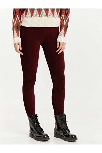 Momslab Rebrasto Somot Crvene tajice boje klareta