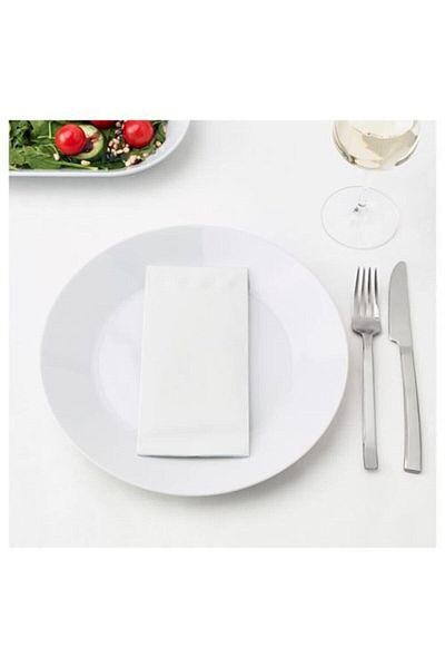 IKEA Χαρτοπετσέτα σερβιρίσματος Meridyendukkan 38x38 cm 25 τεμάχια Λευκή πολύχρωμη χαρτοπετσέτα