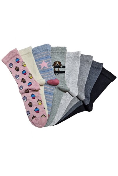 vtex socks 8 чифта безшевни детски чорапи, с високо съдържание на памук