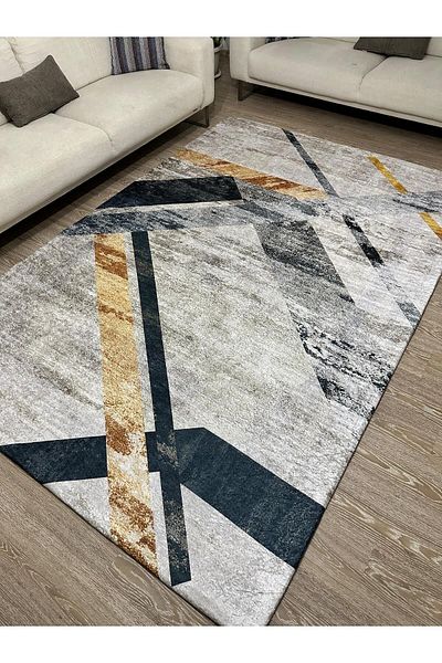 MODKLAS 6m2 200x300 Cm Palas - Spongeless, Elastic and Washable Digital Printed Carpet Cover