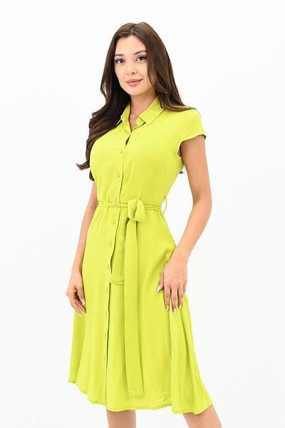 Koza Butik Γυναικείο αμάνικο φόρεμα με κουμπιά ζωσμένο 5175-23
