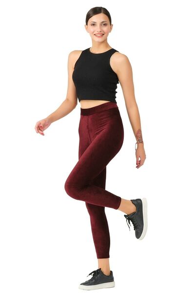 bonbonetti chocolate baby&kids Colanți din catifea bordeaux