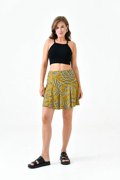 Saade Godeli Mini Woven Skirt - Light Khaki