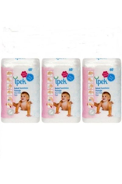 İpek Pamuk Silk Baby Cleaning Cotton 60 Pieces x 3 Packs