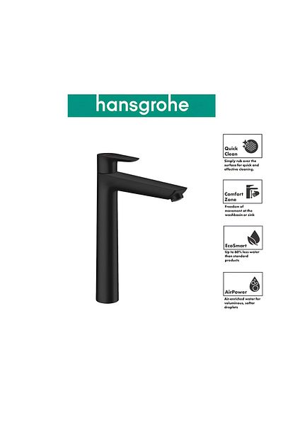 Hansgrohe Black Talis E Sink Faucet - 240, 71716670
