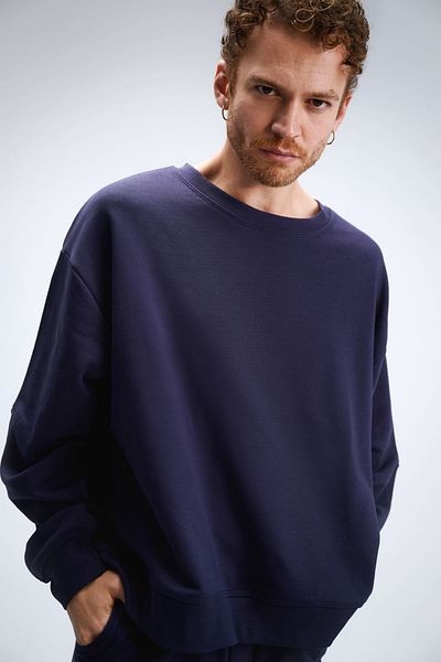 gothamvibes Ανδρικό φούτερ Timeless Oversize Navy Blue