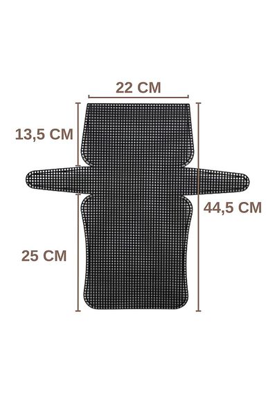 SENSY Black Canvas Plastic Bag - 22 cm and 44.5 cm