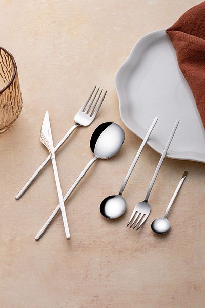 Emsan Zeus 12 Person 72 Piece Spoon Knife Set - Luxury Boxed