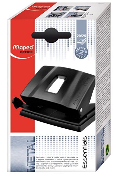 Maped Essentials Metal 2 Delikli Delgeç 25 Sayfa Kapasiteli Siyah 3154144024112
