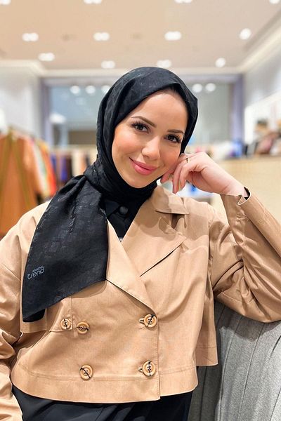 Armine Cotton Trend Lia Shawl 1 - Black 2301