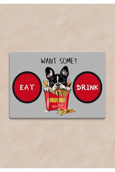 Chilai Home Pvc Frenc Fries Cat Dog Food Mat - Cat Goods Supplies