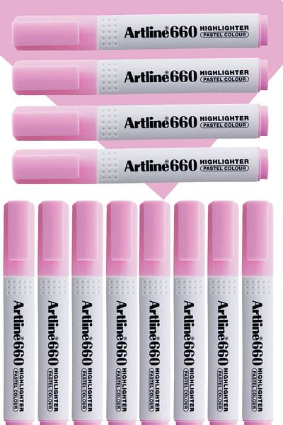 artline 660 Highlighter Pink 12 Pieces
