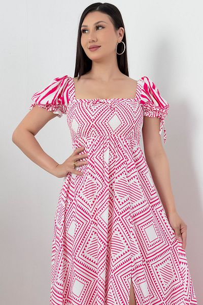 PULLIMM NY4322 Rochie model Gipeli cu guler pătrat