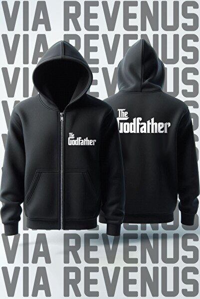 Vordevia سويت شيرت بغطاء للرأس للجنسين - مطبوع من الأمام والخلف، سترة بسحاب