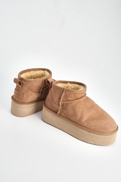 Marjin Γυναικείες μπότες μίνι μεγέθους από γνήσιο δέρμα για καθημερινή χρήση - με χοντρή σόλα και εσωτερική γούνα