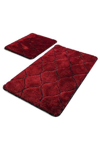 Chilai Home Infinity Cherry Σετ 2 τεμαχίων - Χαλάκι μπάνιου και τουαλέτας και χαλί, ακρυλικό