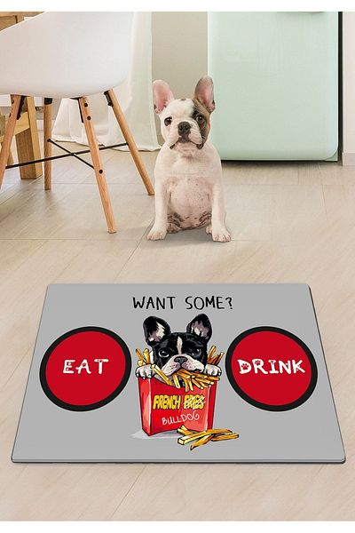 Chilai Home Pvc Frenc Fries Cat Dog Food Mat - Cat Goods Supplies