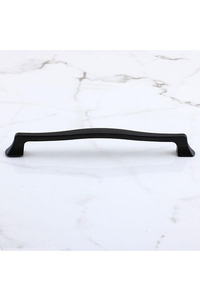 Badem10 Venus Mâner Metal Negru 160 Mm -16 Cm Mobilier Bucătărie Sertar Dulap Mânere Dulap Mâner Mâner Negru