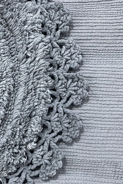 Chilai Home Regnum Cotton Grey Διάμετρος 100x100 cm Βαμβακερό χαλί μπάνιου που πλένεται Tpmk