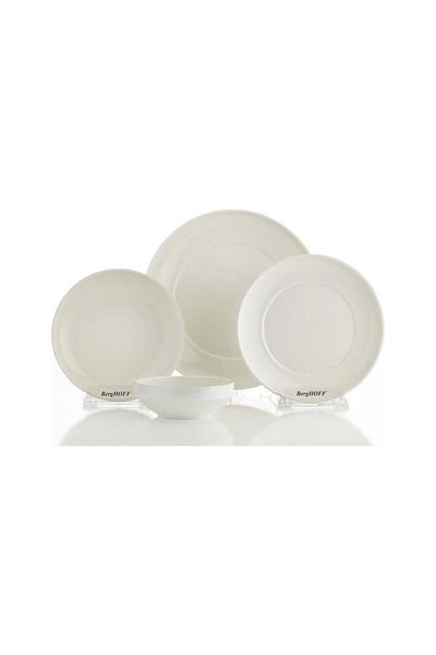 Berghoff Lucky Art Melbourne Plain 24 Piece Bone Dinner Set