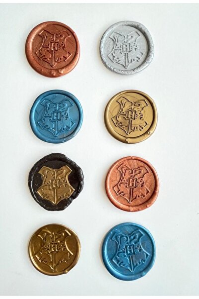 PRAG 8 شمعات ختم مطبوعة هاري بوتر مقاس 3.5 سم مع ظهر لاصق