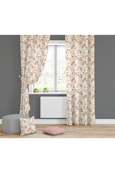 Lolla Evmila Children's Room Patterned Background Curtain